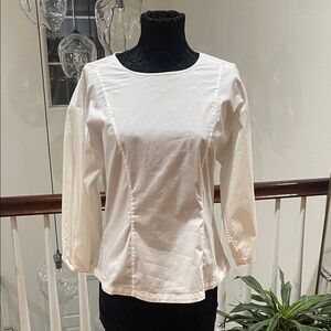 Banana Republic White Long Sleeve Top
